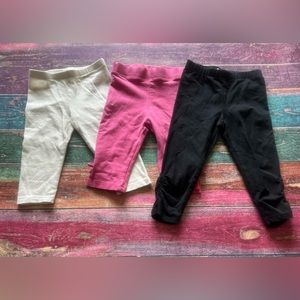 Three pairs of baby leggings, size 18 months